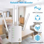 WPS Easy Setup WiFi Range Extender 1200Mbps Dual Band wifi repeater 2.4/5GHz Internet Wi-Fi Signal Booster